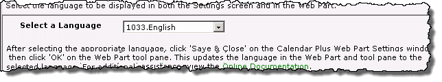 image of the Language Settings screen