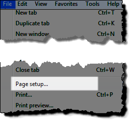 IE 9 File drop down menu