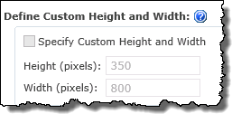 Define Height and Width