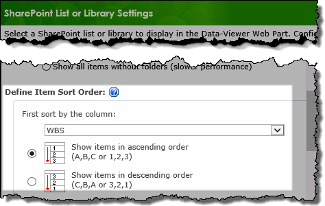 SharePoint list settings screen