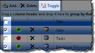 Toggle button in the ribbon