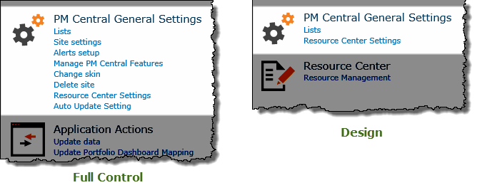 Image: PM Central General Settings in portfolio site Control Panel