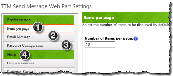 Image of the Configuration window