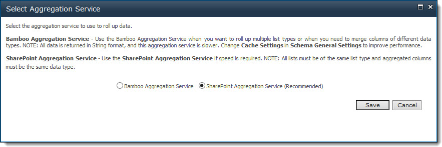Select Aggregation Service
